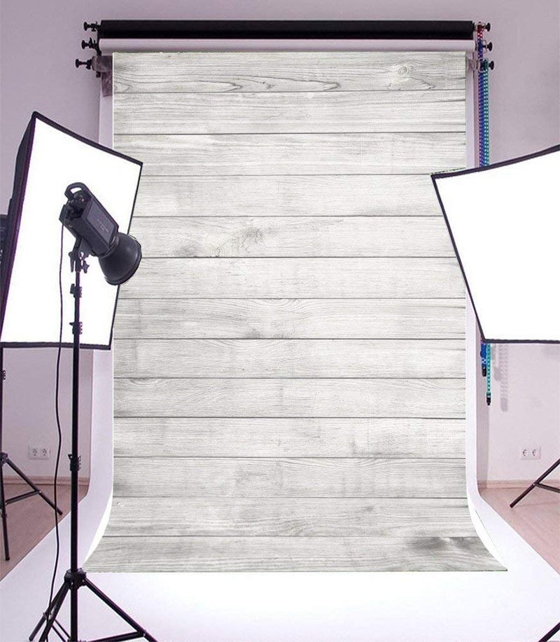 LFEEY 8x10ft Wood Backdrops for Photography Vintage Grunge Worn Wooden Boards Backdrop Seamless White Wood Photo Backgrounds Wrinkle Free Photography Studio Props - Image 3